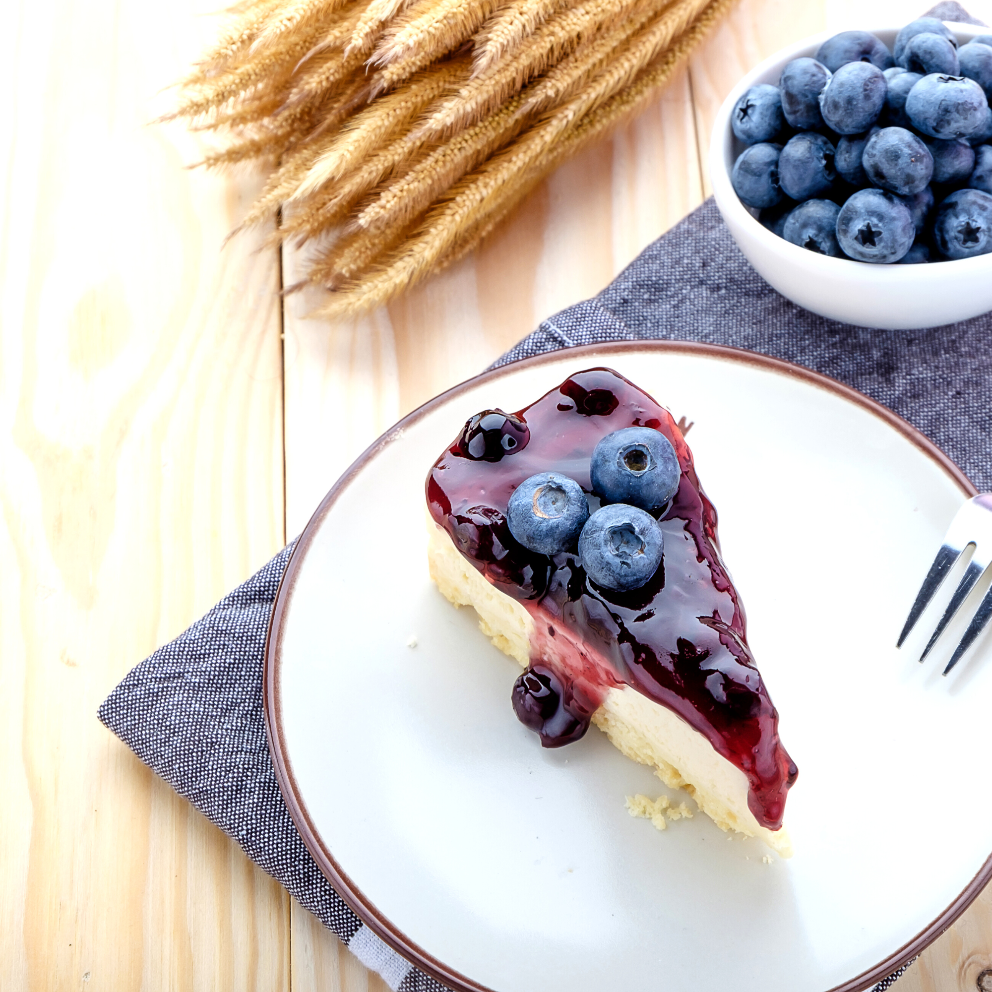 Blueberry Pecan Protein Cheesecake