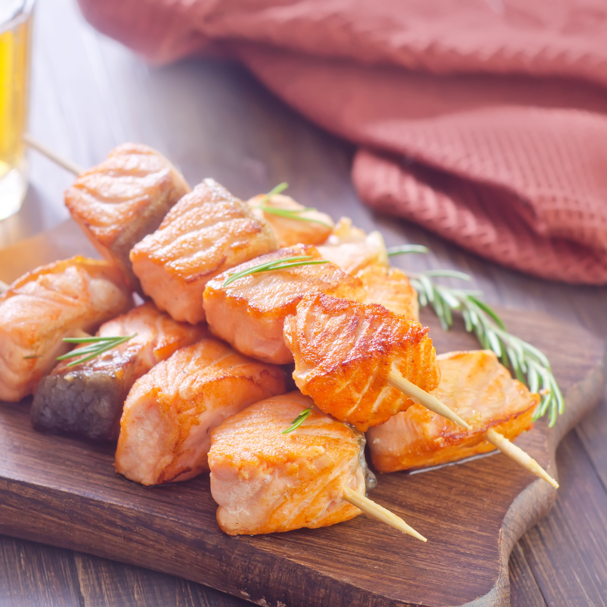 Baked Salmon Kebabs