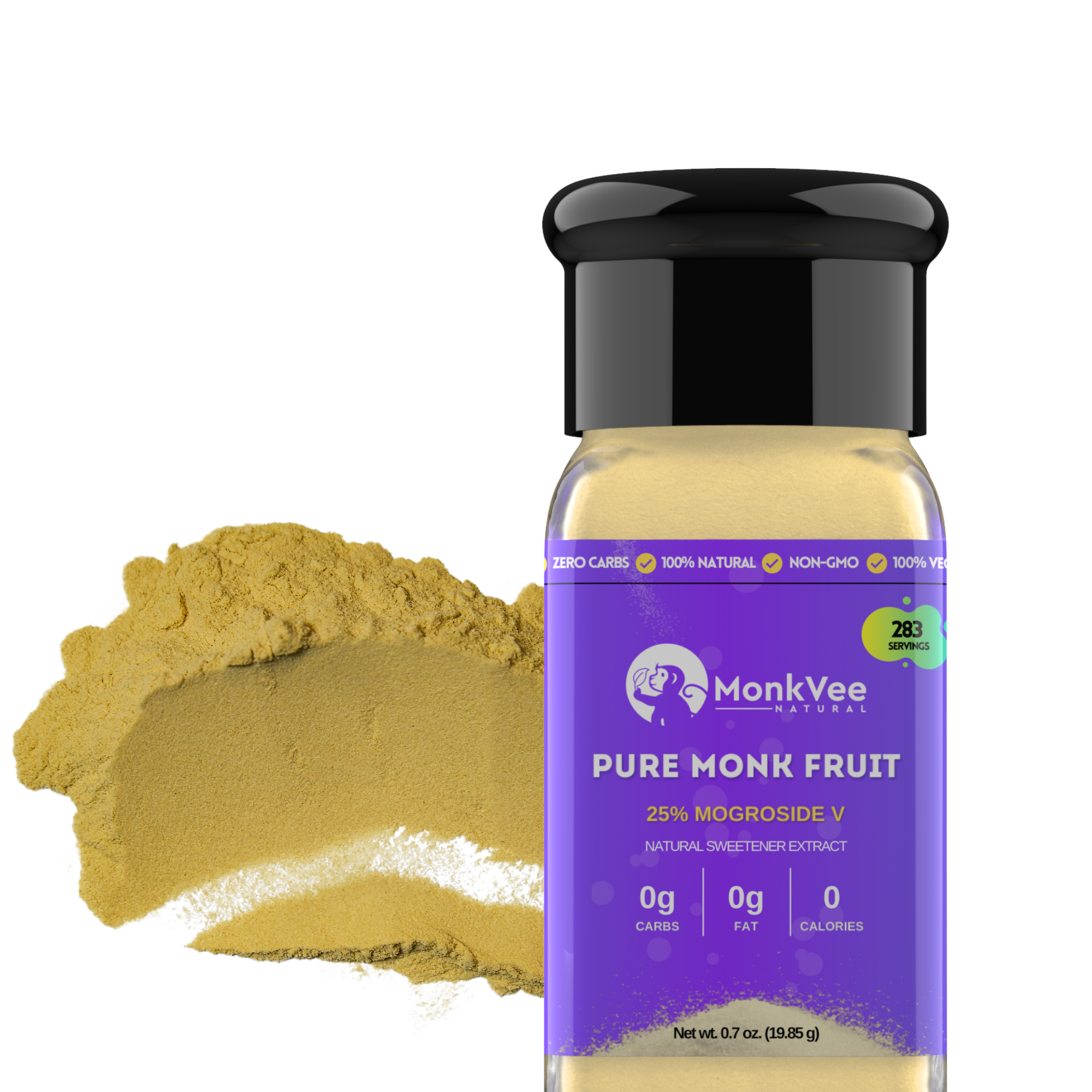 pure monk fruit, monk fruit no erythritol, monkvee natural, keto sugar, monk sugar, sugar free sweetener, diabetes friendly sugar alternative, monkfruit extract