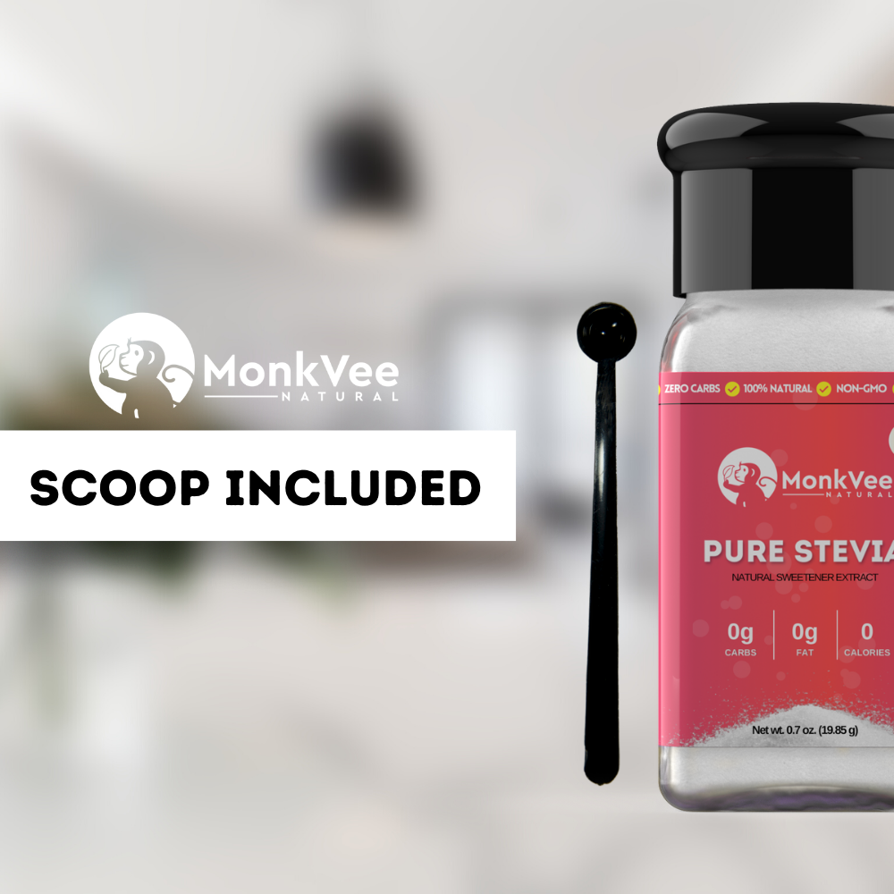Keto Sugar Replacement Sweetener, Stevia Leaf Extract, MonkVee