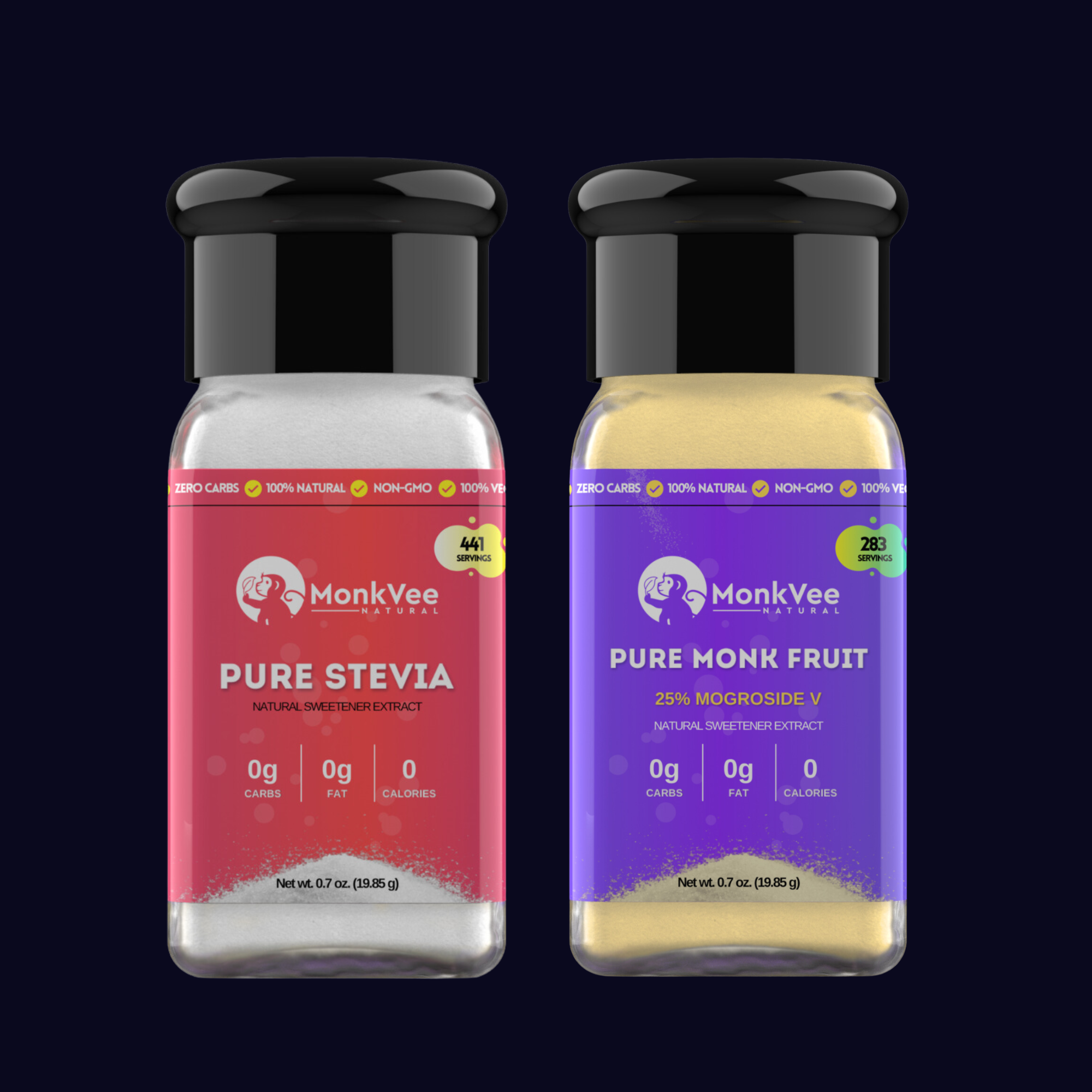 MonkVee® Pure Monk Fruit & Pure Stevia *BUNDLE*